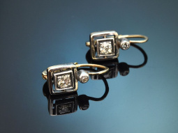 Wien um 1900! H&uuml;bsche Diamant Dormeuse Ohrringe aus...