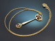 &Ouml;sterreich um 1910! Lavali&egrave;re Collier mit Rhodolithen aus Gold 585