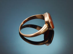 Vienna circa 1930! Beautiful simple carnelian signet ring...