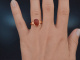 Vienna circa 1930! Beautiful simple carnelian signet ring in 585 rose gold