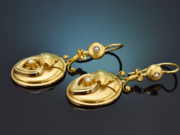 Wien um 1880! Sp&auml;tbiedermeier Ohrringe mit...