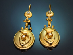 Wien um 1880! Sp&auml;tbiedermeier Ohrringe mit...