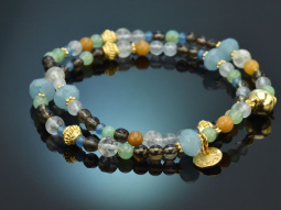 Sand and Sea! Fancy Armband aus Aquamarin Achat...