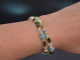 Sand and Sea! Fancy Armband aus Aquamarin Achat Rauchquarz Chrysopras und vergoldetem Silber