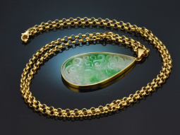 Aus unserer Werkstatt! Jadeit Anh&auml;nger mit langer...