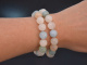 Aus unserer Werkstatt! Aquamarin und Morganit Armband mit Silber 925 ros&eacute;vergoldet