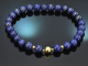Aus unserer Werkstatt! Sch&ouml;ne Lapislazuli Kette mit vergoldeter Schlie&szlig;e aus Silber 925