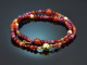 Color Blocking! Fancy Armband Rubin Citrin Achat Karneol Silber 925 vergoldet
