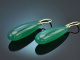 Aus unserer Werkstatt! Chrysopras Tropfen Ohrringe aus Gold 585
