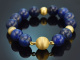 Aus unserer Werkstatt! Sch&ouml;nes Lapislazuli Armband aus vergoldetem Silber 925