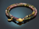 Aus unserer Werkstatt! Farbenfrohes Turmalinarmband mit Schlie&szlig;e aus vergoldetem Silber 925