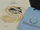 Around 1960! A exquisite 3-strand long Akoya pearl necklace in a gradient of 585 gold
