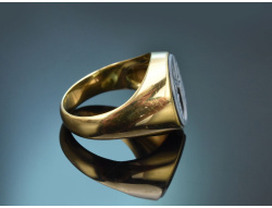 Um 1960! Sch&ouml;ner Herren Siegel Ring mit Wappengravur...