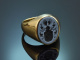Um 1960! Sch&ouml;ner Herren Siegel Ring mit Wappengravur aus Gold 585