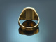 Um 1965! Klassischer Herren Siegel Ring mit Wappengravur aus Gold 585