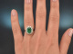 Um 1980! Klassischer Smaragd Ring mit Brillanten aus Wei&szlig;gold 750