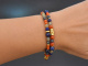 Ancient Chic! Fancy Armband Koralle Lapislazuli Labradorit Iolith und Silber 925 vergoldet