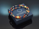 Ancient Chic! Fancy Armband Koralle Lapislazuli Labradorit Iolith und Silber 925 vergoldet