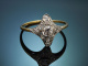 Um 1915! Feiner Art Deco Altschliffdiamant Ring aus Gold 585 und Platin