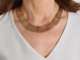 Cleopatra Style! Italienische Vintage Kette in Tricolor Optik aus vergoldetem Silber 925