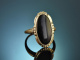 USA um 1930! Dekorativer Ring mit Onyx aus Gold