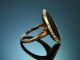 USA um 1930! Dekorativer Ring mit Onyx aus Gold