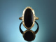 USA um 1930! Dekorativer Ring mit Onyx aus Gold