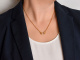 Um 1980! Seltene Statement Kette mit zwei H&auml;nden und Brillant aus Gold 750