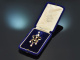 England um 1900! Jugendstil Anh&auml;nger mit Orient Perlen und Rubinen aus Gold 15 ct