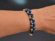Deep Blue! Fancy Armband aus Saphir Iolith Lapislazuli und vergoldetem Silber 925