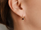 Vienna, circa 1965! Pretty garnet earrings in 585 gold
