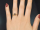 Vienna, circa 1965! A lovely garnet ring in 585 gold