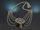 Linz um 1955! H&uuml;bsche Trachten Dirndl Kette mit Granaten aus Silber 800