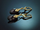 Munich, circa 1950! High-quality garnet earrings in 585 gold