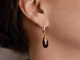 Munich, circa 1950! High-quality garnet earrings in 585 gold