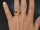Vienna circa 1930! Fine Art Deco citrine ring set with diamonds in 585 white gold