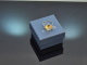 Vienna circa 1930! Fine Art Deco citrine ring set with diamonds in 585 white gold