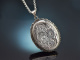 Birmingham 1975! Sch&ouml;ner gro&szlig;er Medaillon Anh&auml;nger mit Kette aus Sterling Silber