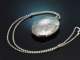 Birmingham 1973! Sch&ouml;ner gro&szlig;er Medaillon Anh&auml;nger mit Kette aus Sterling Silber