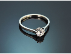 Um 1955! Zeitloser Solit&auml;r Brillant Ring ca. 0,4 ct...