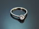 Um 1955! Zeitloser Solit&auml;r Brillant Ring ca. 0,4 ct aus Wei&szlig;gold 585