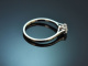 Um 1955! Zeitloser Solit&auml;r Brillant Ring ca. 0,4 ct aus Wei&szlig;gold 585