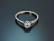 Um 1955! Zeitloser Solit&auml;r Brillant Ring ca. 0,4 ct aus Wei&szlig;gold 585