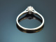 Um 1955! Zeitloser Solit&auml;r Brillant Ring ca. 0,4 ct aus Wei&szlig;gold 585