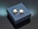 From our workshop! Delicate cultured pearl drop earrings in 585 gold
