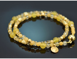Lemon Sorbet! Fancy Armband mit Citrin Calcit Achat und...