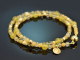 Lemon Sorbet! Fancy Armband mit Citrin Calcit Achat und Silber 925 vergoldet