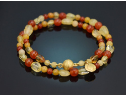 Colours of the Sun! Fancy Armband aus Citrin Karneol...
