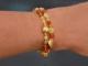 Colours of the Sun! Fancy Armband aus Citrin Karneol Bernstein Silber 925 vergoldet