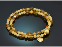 Golden Glow! Fancy Armband mit Citrin und Calcit Silber...